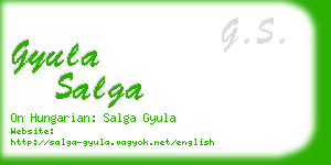 gyula salga business card